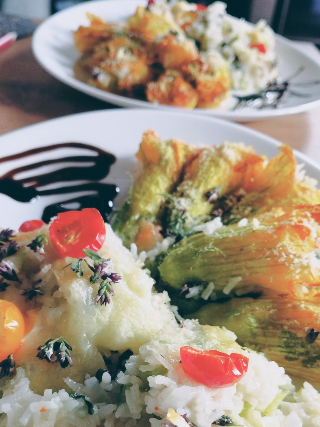 Nadziewane kwiaty dyni